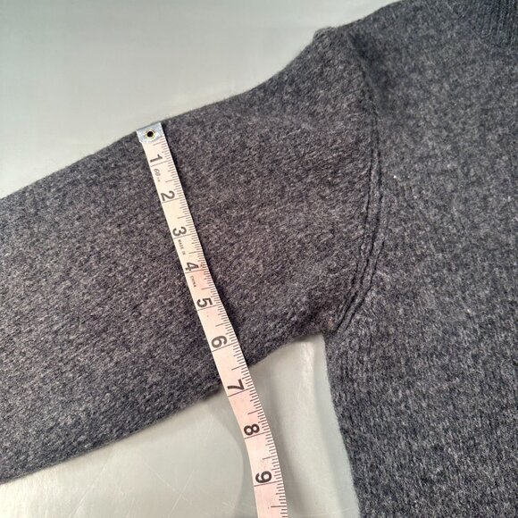 LL Bean Wool Zip Up Cardigan Sweater Men Pockets Long Sleeve Gray - Picture 9 of 16